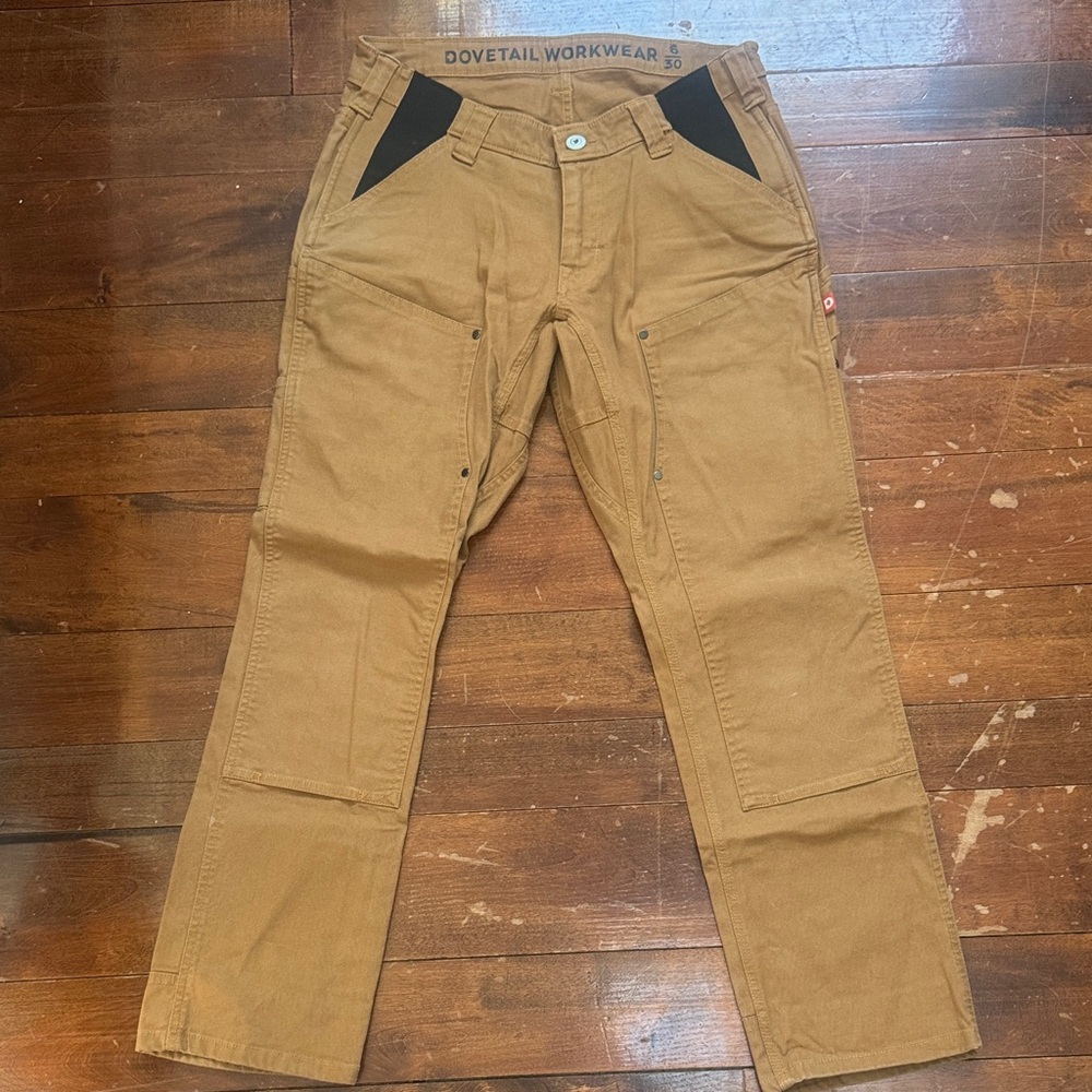 Dovetail Womens Workwear - Anna Maternity Work Pants
Saddle Brown Stretch Canvas